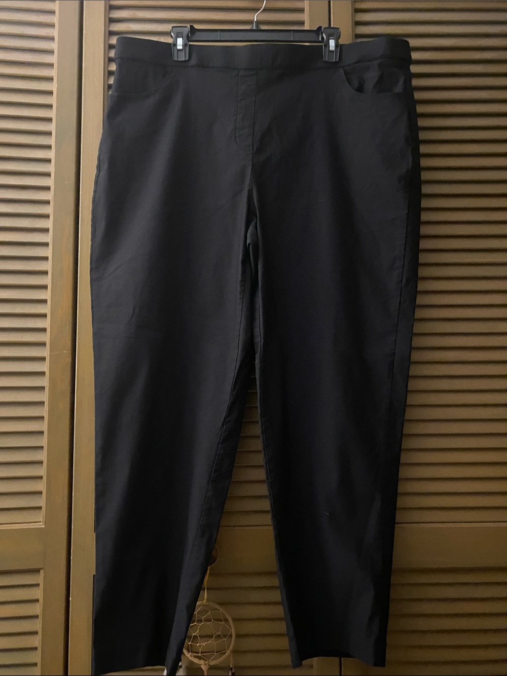 Alfred Dunner Black Slim Dress Chinos